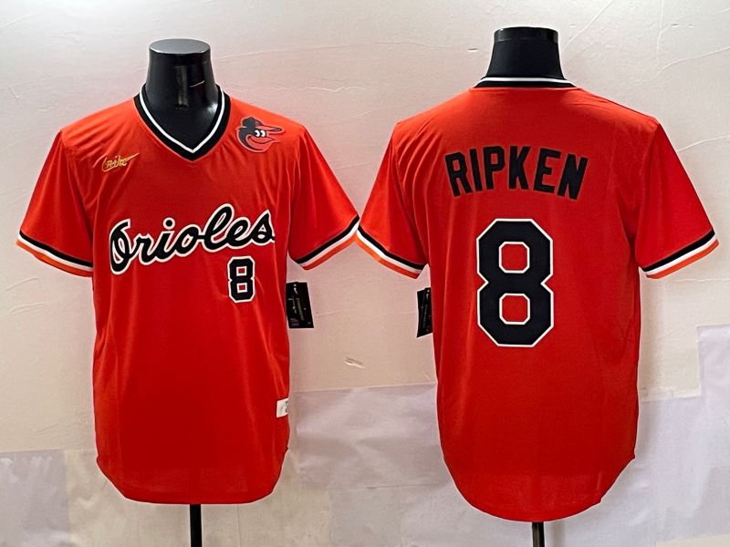 Men Baltimore Orioles #8 Ripken Orange Game 2025 Nike MLB Jersey style 50916->baltimore orioles->MLB Jersey